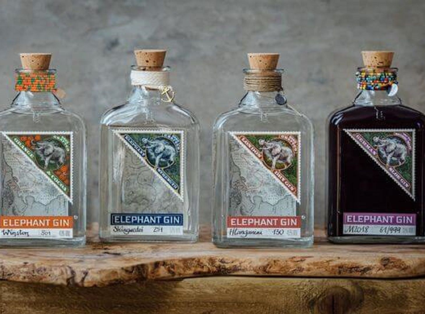 Image of Elephant Gin bottles